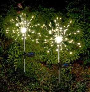 China 2 Modes Warm White 6W Decorative Solar Garden Lights Firework factory