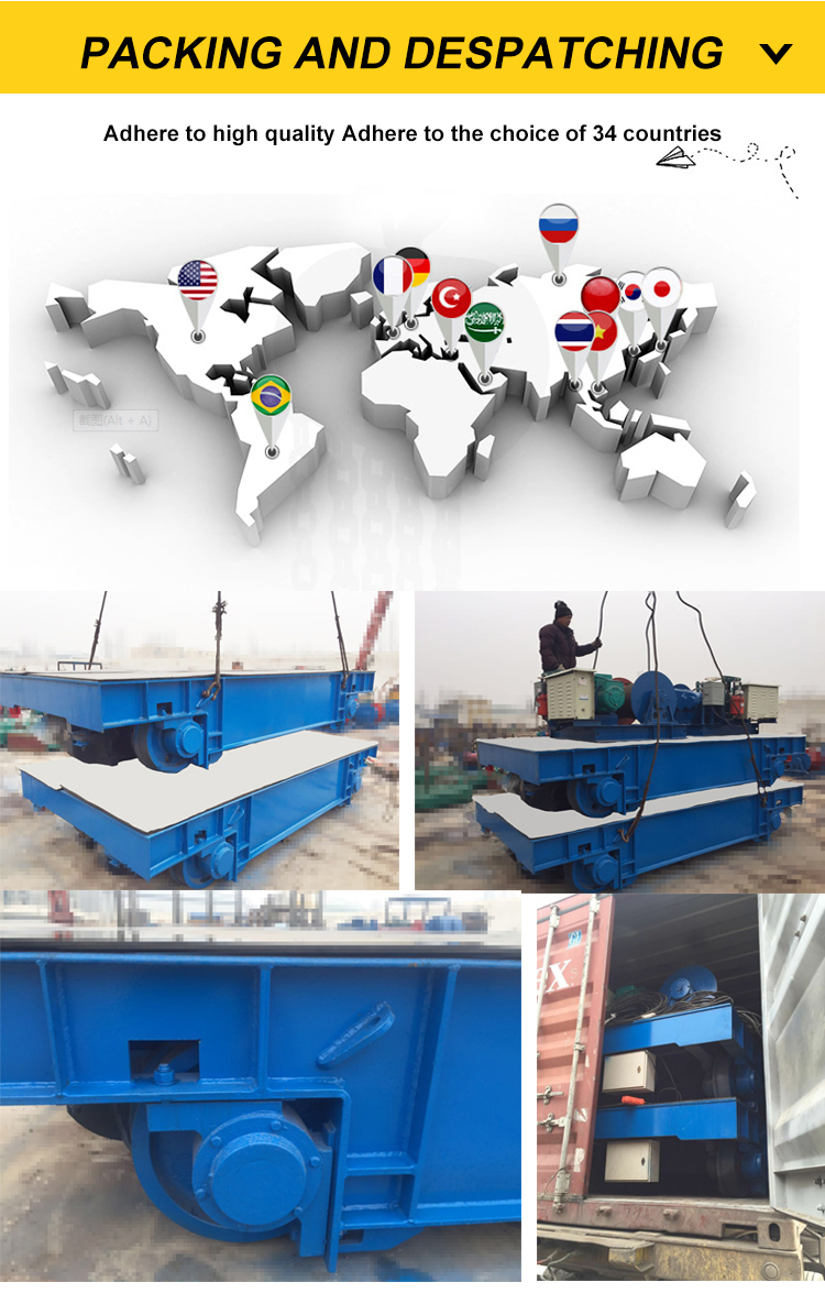 20t Electric Transfer Cart Motorized Platform Cart 15m/Min