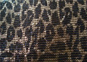 China Silkscreen Metallic Sequin Curtain Fabric , Aluminum Mesh Fabric For Decoration factory