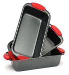 3 Piece NonStick Bread Pan Set Loaf Pans For Bread Baking Pans Bakeware Set