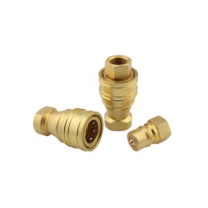 China Hydraulic 800psi 2 Brass Quick Release Coupling For Fluid on sale