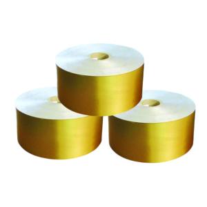 China Golden Silver Metallized Paper Packaging 55GSM Embossing Aluminized Paper factory