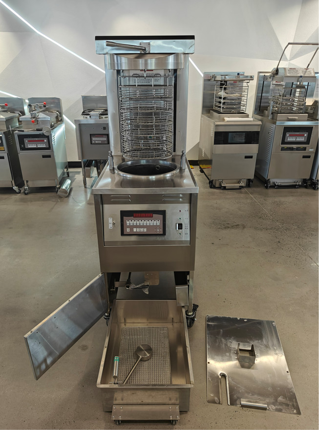 6HD Electric 12KW 380V 28L 6 Fry Tray Big Productivity Round Auto Lift Broaster Chicken Pressure Fryer
