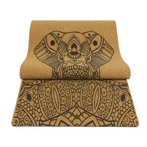 China Cork Yoga Mat,Patterned Design, thermal transfer printing ECO-Friendly Yoga Mat,Gym Mat factory