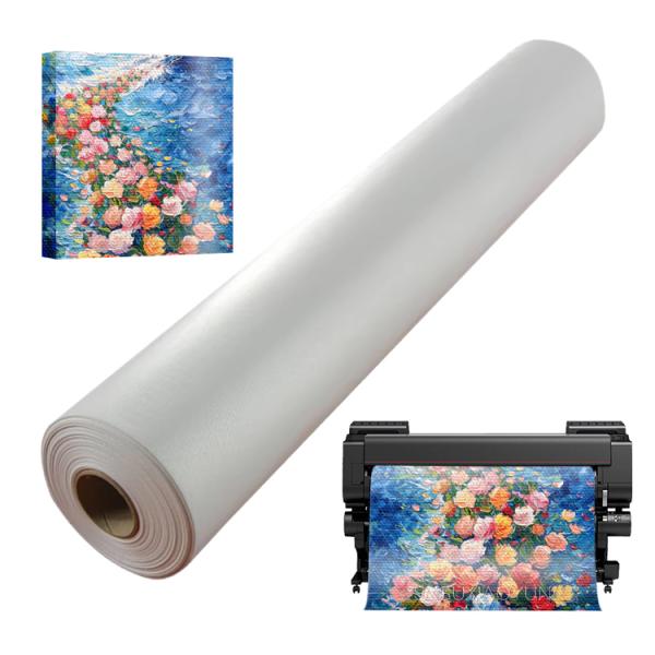 China Water-Based Inkjet Glossy Polycotton Canvas 360gsm for Canon imagePROGRAF & PRO Series Printers factory