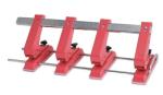 Red Color 12 sheets metal adjsutbale 4 holes paper punch with Ruler