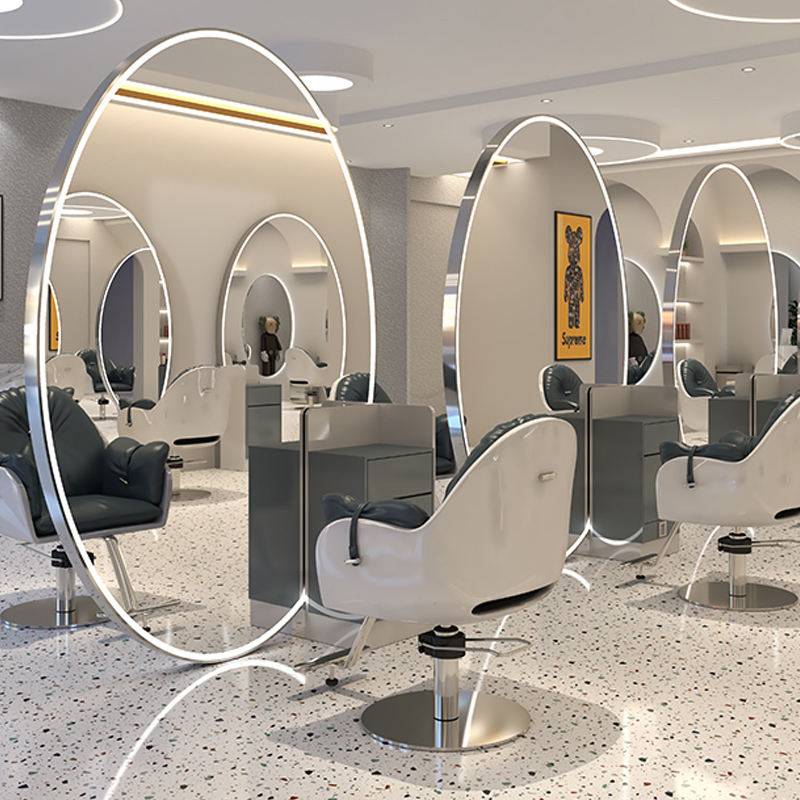 Frameless LED Oval Bathroom Mirror 3000K - 6000K LED Touch Sensor Mirror For Hotel