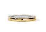 ODM 2 Tone Gold Engagement Rings , 4MM 5MM 6MM Gold Wedding Band Ring OEM
