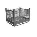 300kg 500kg Metal Mesh Storage Containers Folding Semi Open Steel