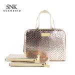 Women Big Capacity PU Leather Cosmetic Makeup Travel Bag