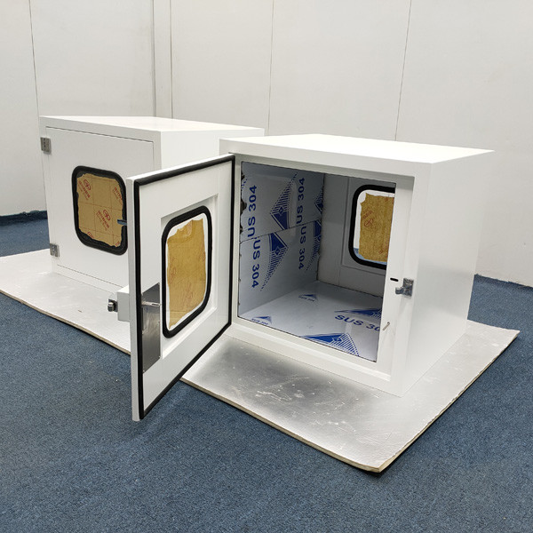 Embedded Door Powder Coated Steel Static Pass Box For Clean Room
