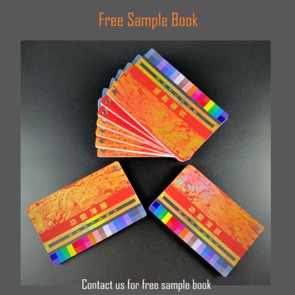 Economy 18 Micron No Adhesive Leather Texture Embossing BOPP Thermal Lamination Film for High End Paper Bags Boxes Photo Albums