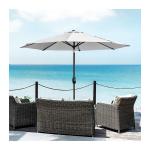 Waterproof AJUNION 9ft Outdoor Offset Umbrella for Cafe and Patio in Modern
