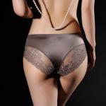Ladies Sexy Satin Ice Silk Sexy Briefs Seamless Lace Panties 5%off Women′ S