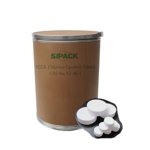 China 50Kg Chemical Storage Containers TCCA Cardboard Drum Packaging For Trichloroisocyanuric Acid Disinfectant factory