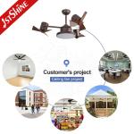 Bedroom Noiseless Plastic Ceiling Fan 44 Inch With Remote Control