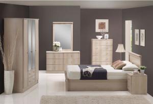 China Particle Board Modern Home Furniture,Bedroom Furniture,Wood Bed and Wardrobe,Nightstand,Dresser,TV Stand,Amorie,Chest factory