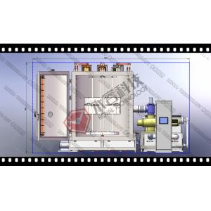 Acrylic PVD Chrome Vacuum Metallizing Machine , Aluminum Vacuum Metallizer