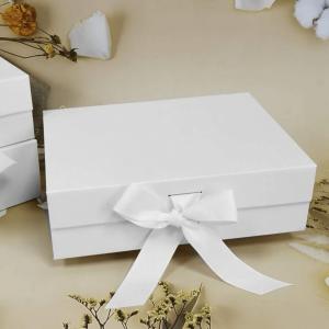 China Ivory Foldable Gift Boxes Cosmetic Custom Logo Flip Top Magnetic Box factory
