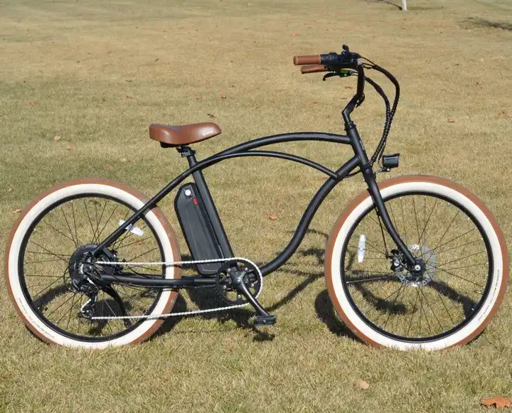 7 speed Beach Cruiser Electric Bike 48V 500W Vintage Electric Bicycle 26 Inch