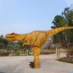 Yellow Adult Dinosaur Costume Realistic Human Control For Dino World