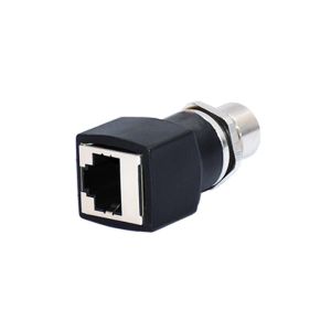 250V M12 PU Shielding Solenoid Valve Connector Female RJ45 ISO IP66