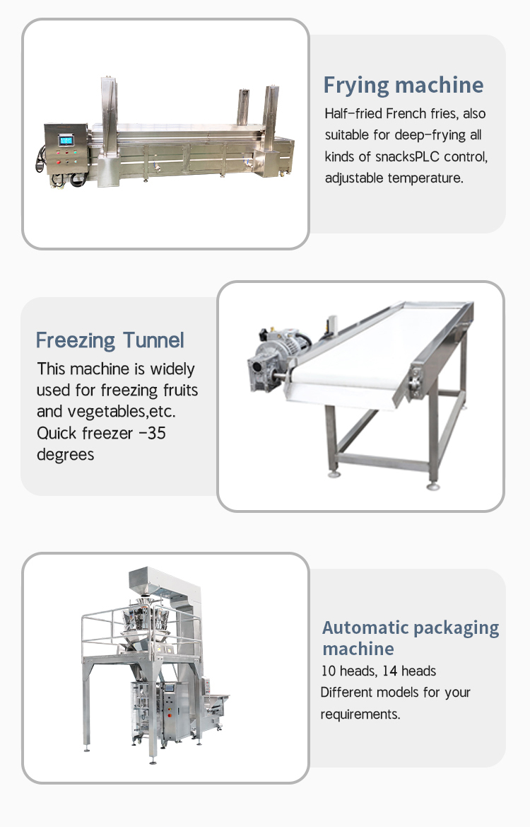 Yazhong Quick Frozen French Fresh Potato Sticks Crisps French Fries Production Line Making Machine