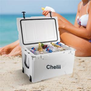 China LLDPE Portable Ice Cream Cooler Box 63QT Plastic Chiller Box factory