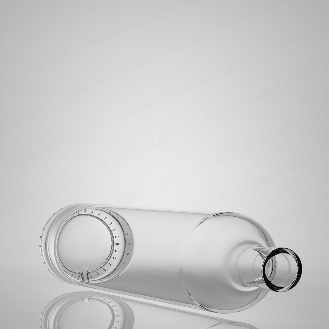 Body Material Glass 750ml Super Flint Rum Vodka Whisky Tequila Gin Bottle with Cork