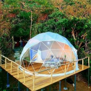 China Camping 4 Season Geodesic Tent Dome House Inflatable Transparent factory