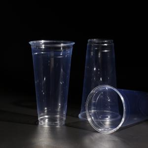 China 20oz BPA Free Disposable PET Plastic Cups for Cold Drinks factory