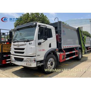 China FAW 4x2 6 Wheels 10CBM Garbage Compactor Truck on sale