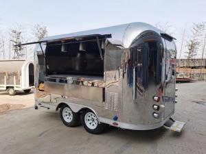 China Airstream Food Trailer Stainless Steel Fast Food Truck Cart Available On Sale factory
