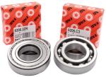 Double Row Deep Groove Ball Bearing 6206 C3 30mm Inner Dimension Stamping Steel