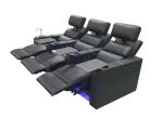 3 Seat Home Theater Recliner Sofa Lounge With Cup Holder