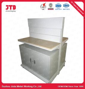 China ISO9001 Wood And Metal 3 Tier Shelf ODM 1200mm White Retail Shelves factory