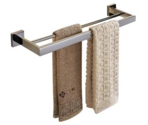 China Double towel rail 83109-Square&amp;Black &amp;Brush color&amp;Stainless steel 304&amp; Bathroom Accessories &amp;kitchen&amp;Sanitary Hardware factory