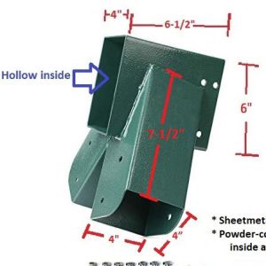 Easy Install 1-2-3 Heavy Duty Steel A-Frame Swing Bracket with Triangle Bracket