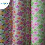Multi Color Printed Faux Leather Fabric Chunky Shiny Wear Resistant