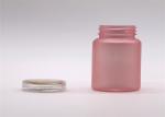 Pink Medicine Pill Bottles Tablet Capsule Frost Bottle With Child Proof Cap