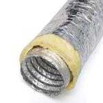 10 M Length Insulated Flexible Duct With Thermal Insulation 4" 24" Diameter