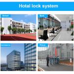 Smart Hotel Locks Grey / Black Hotel Smart Door Lock 2pcs Cards DC 6V Power