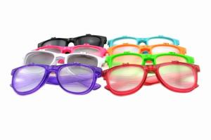 China Flip Clip 3D Fireworks Glasses With Custom Colors Frame For Decoration factory