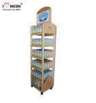 Retail Store Flooring Wooden Custom Product Display Stands For Food Display