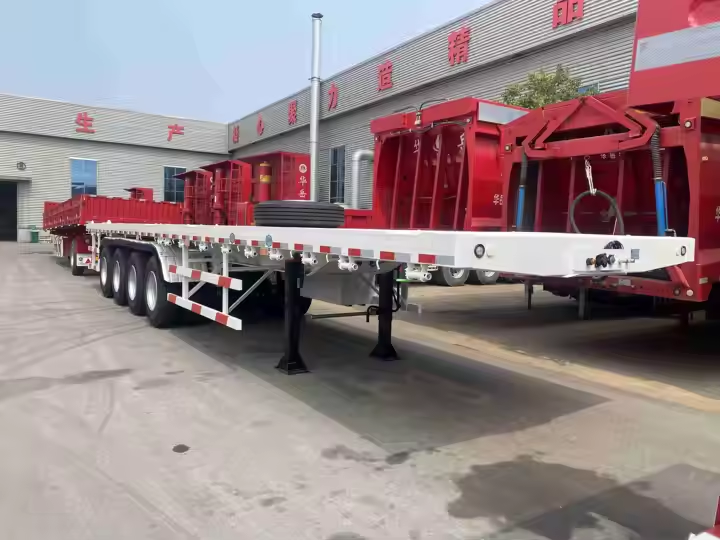 CIMC 40/45ft Steel 4Axle Oversized Containerized Cargo Extendable Flatbed Trailers