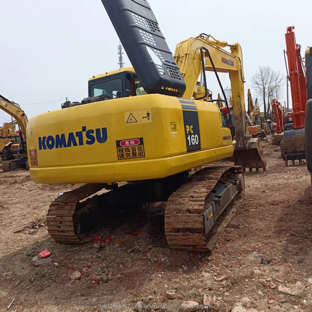 Used Komatsu PC160 Hydraulic Excavator 16 Ton Crawler Excavator with 0-2000 Working Hours