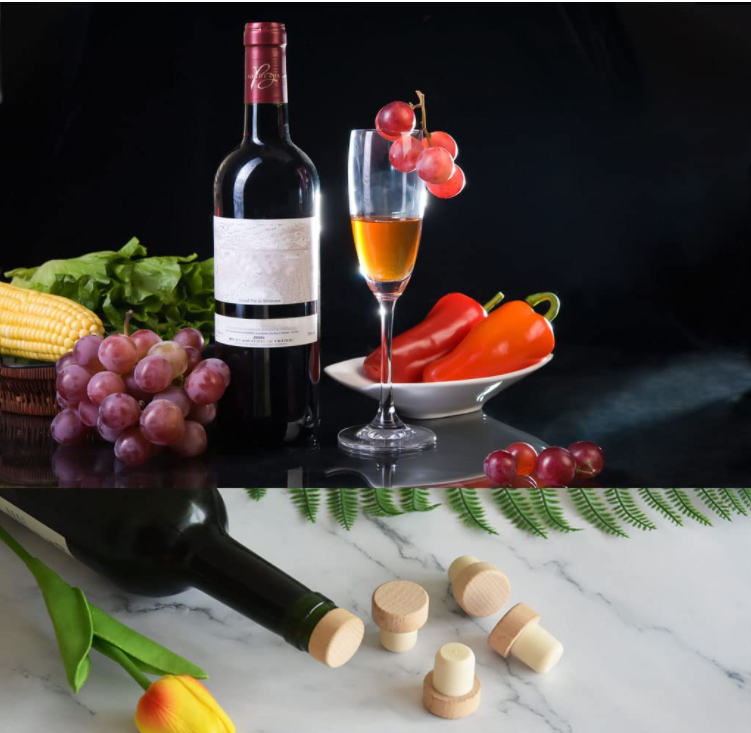 Clear Bottle Stopper T-Shaped Wine Corks for Reusable Wooden and Rubber Sealed Plugs