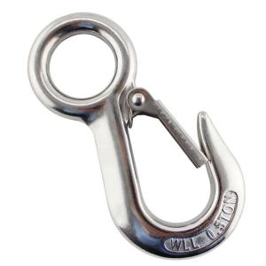 China Big Cargo Stainless Steel Eye Hook / Flexibility Stainless Swivel Snap Hook PVC Coated factory