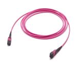 24 Way MPO MTP 40G 100G SFP OM4 Optic Fiber Patch Cord Violet 10M