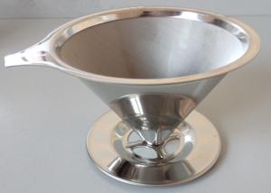 China Conic Food Grade Stainless Steel Basket / Mesh Coffee Filter Eco - Friendly factory